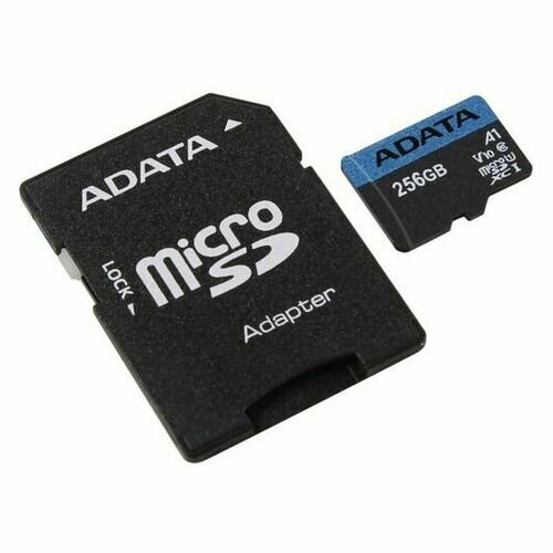 карта памяти a data microsdxc 256gb ausdx256guicl10a1 ra1 Карта памяти microSDXC UHS-I U1 A-Data Premier Pro 256 ГБ, 100 МБ/с, 10X, Class 10, AUSDX256GUICL10A1-RA1, 1 шт, переходник SD