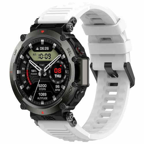 Силиконовый ремешок для Amazfit T-Rex Ultra, белый умные часы amazfit t rex ultra a2142 черный черный