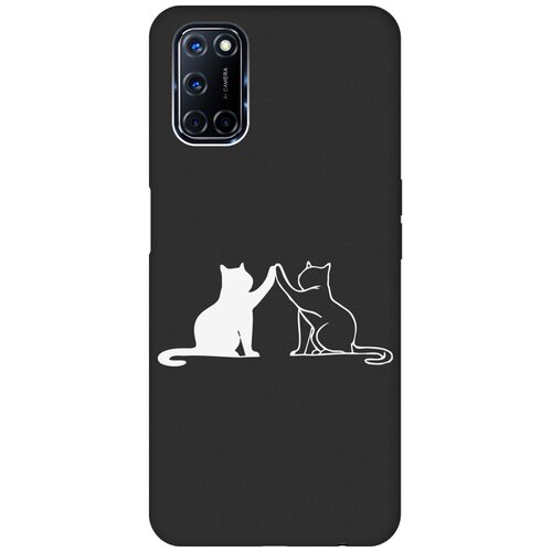 Матовый Soft Touch силиконовый чехол на Oppo A52, A72, Оппо А52, А72 с 3D принтом Cats W черный матовый soft touch силиконовый чехол на oppo a52 a72 оппо а52 а72 с 3d принтом 2007 w черный