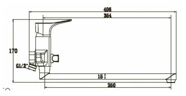 Смеситель KAISER Clever ванна встр. перекл. Betta Ø35 L-40cm с душем