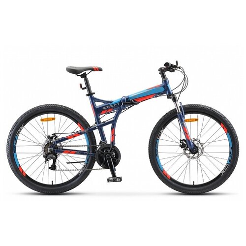 Горный (MTB) велосипед STELS Pilot 950 MD 26 V010 (2021) рама 17,5 Тёмно-синий велосипед двухподвесной складной richiesto batler 17 дюймов черный 26 дюймов