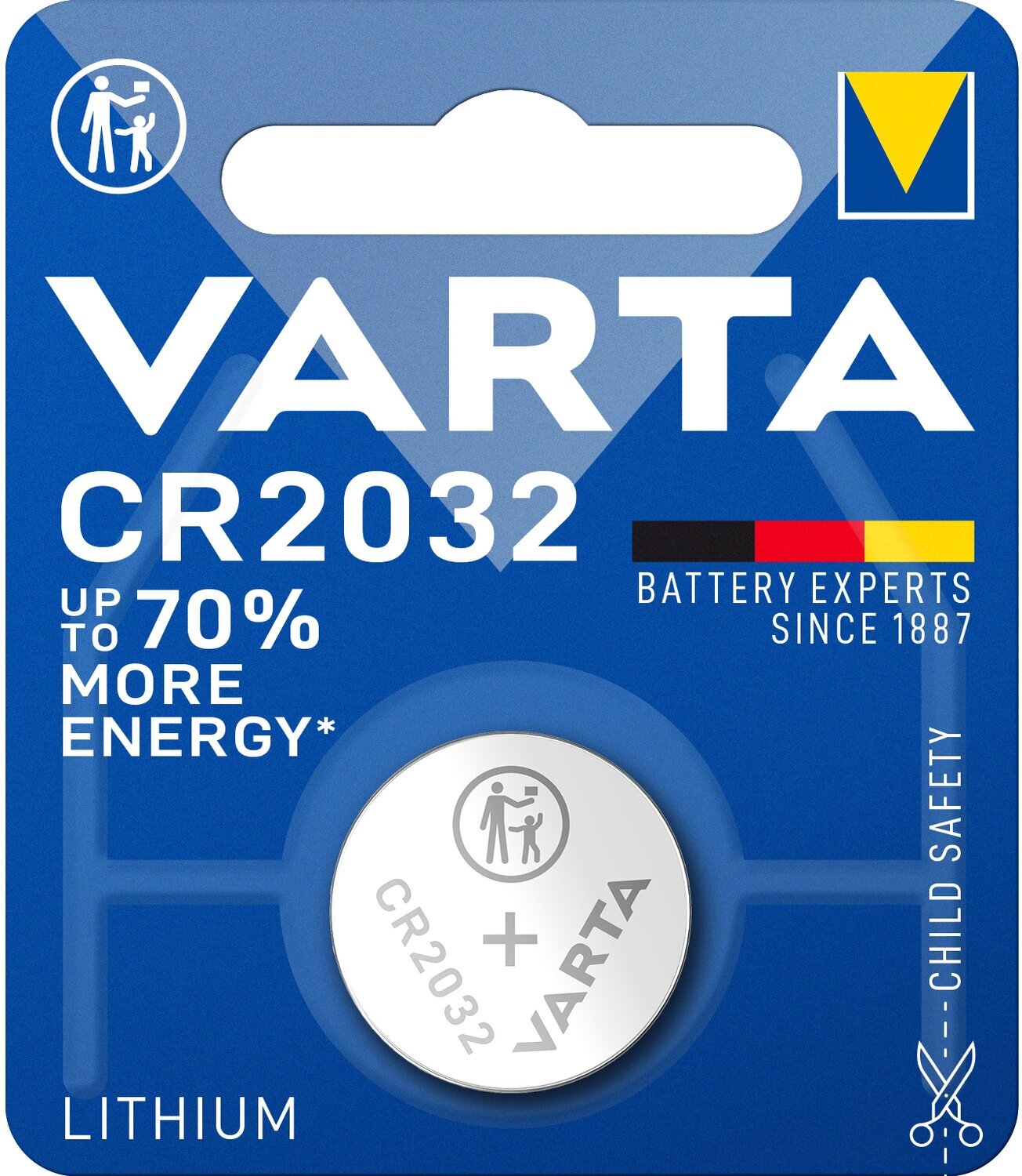 Батарейка Varta ELECTRONICS CR2032 BL1 Lithium 3V - фотография № 1