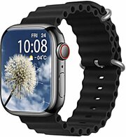 Умные часы HW9 PRO MAX Smart Watch AMOLED 2.2, iOS, Android, 3 Ремешка, Голосовой помощник, Bluetooth, Черный