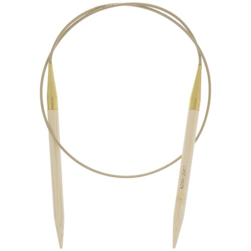 Спицы ADDI круговые из бамбука 555-7, диаметр 8 мм, длина 13 см, общая длина 80 см, бежевый