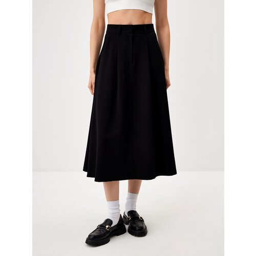 фото Юбка sela, миди, размер m int, черный