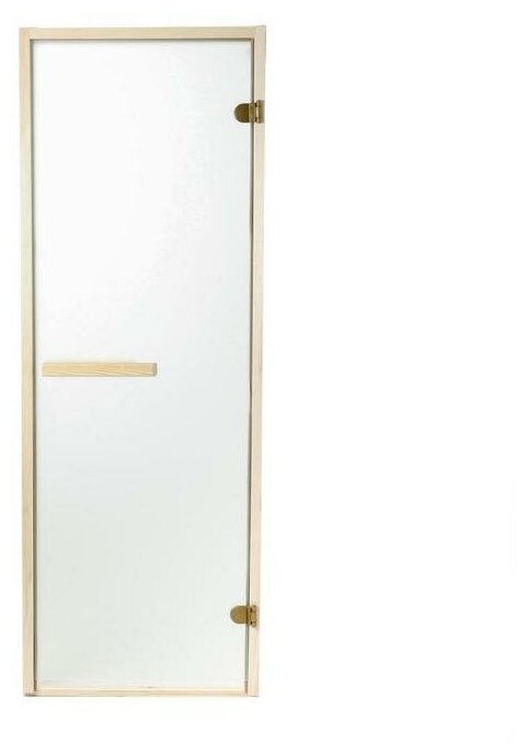 Дверь для бани и сауны "Сатин", размер коробки 190х70 см, липа - фотография № 1