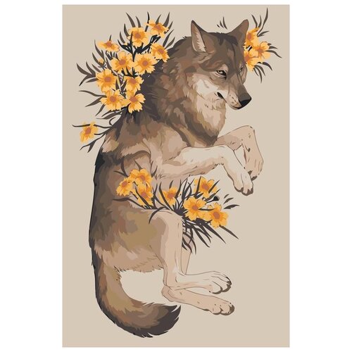 Картина по номерам «Волк», 40x60 см, Живопись по Номерам