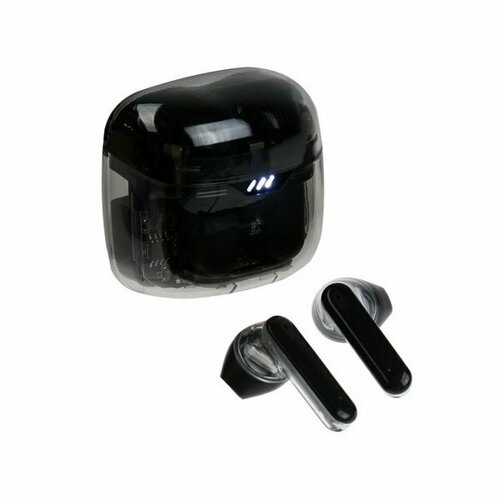 Наушники беспроводные K20 TWS вкладыши BT 50 35260 мАч прозрачные чёрные 143800₽