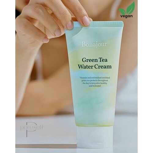 Bonajour Green Tea Water Cream (Vegan) / Крем для лица с экстрактом зелёного чая (веганская)