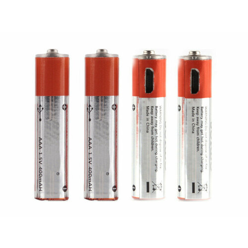 Аккумулятор AAA - Sorbo 400mAh 1.5V с Micro USB портом (4шт) SOA-04