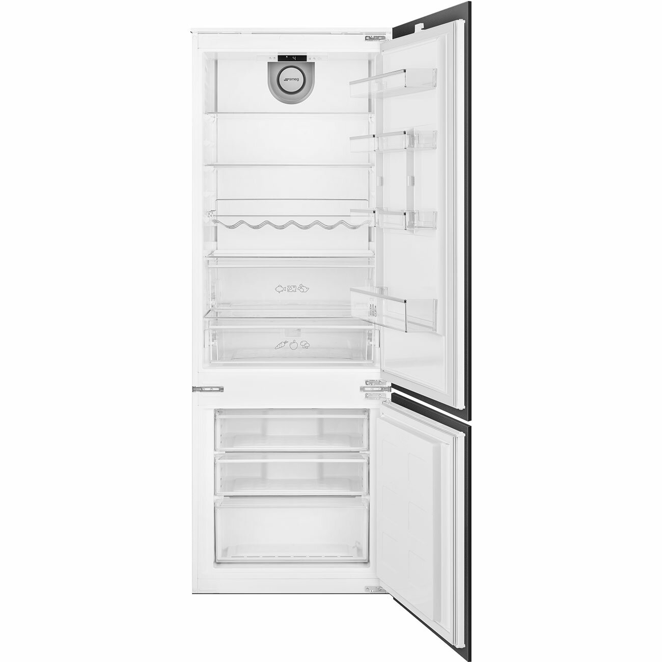 Встраиваемый холодильник Smeg C475VE с нижней морозильной камерой
