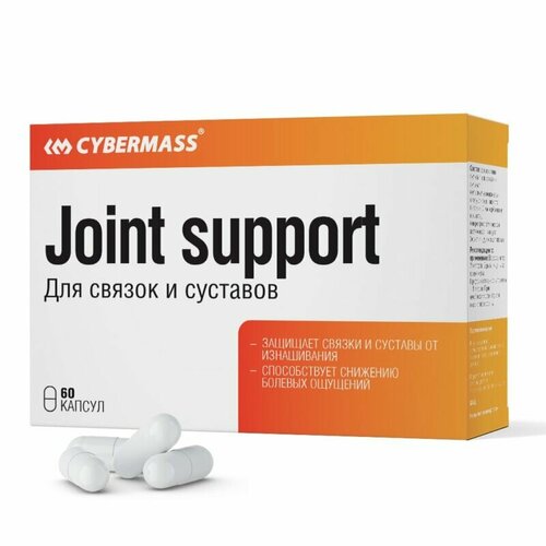 Cybermass Хондроитин Глюкозамин МСМ для связок Joint Support 60 капс. комплекс real pharm joint flex 90 таблеток мсм глюкозамин хондроитин гиалуроновая кислота для связок суставов кожи