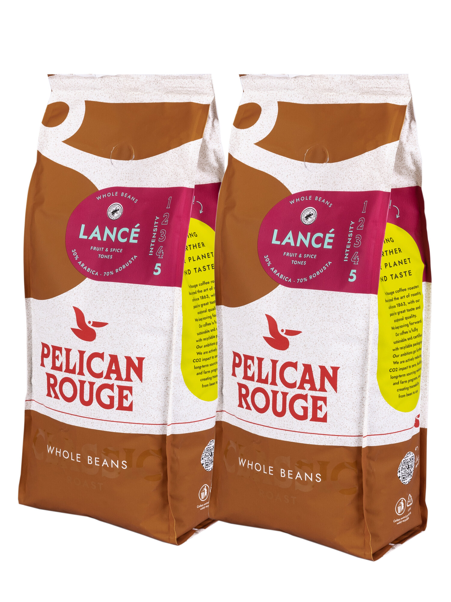 Кофе в зернах PELICAN ROUGE "LANCE", набор из 2 шт. по 1 кг