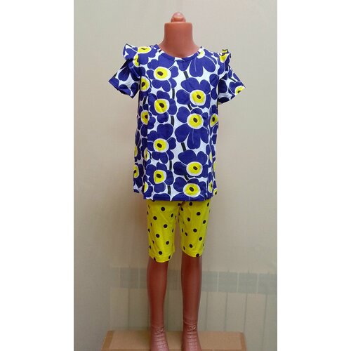 Комплект одежды Свiтанак, размер 60/110-116, синий, желтый пижама свiтанак размер 110 116 60 белый