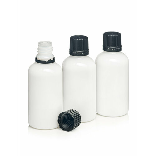 Дорожный флакон , 3 шт., 50 мл, белый, черный