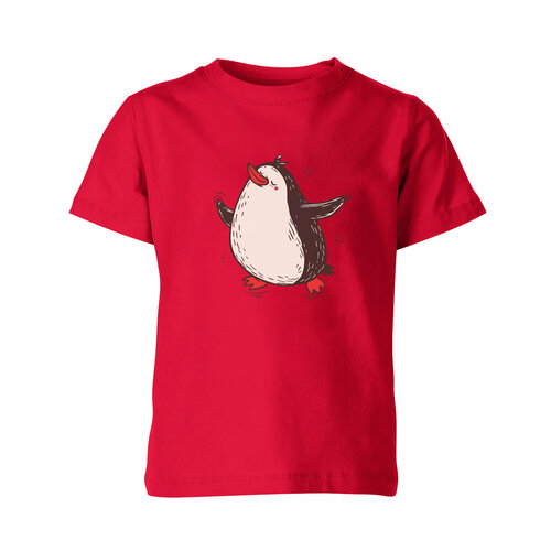 Футболка Us Basic, размер 6, красный детская футболка очень милый пингвин 128 синий