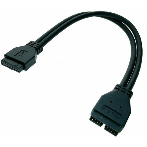 Переходник USB 3.0 (20pin M) - USB 3.0 (20pin F), 0.3м, Espada (E20mf30)