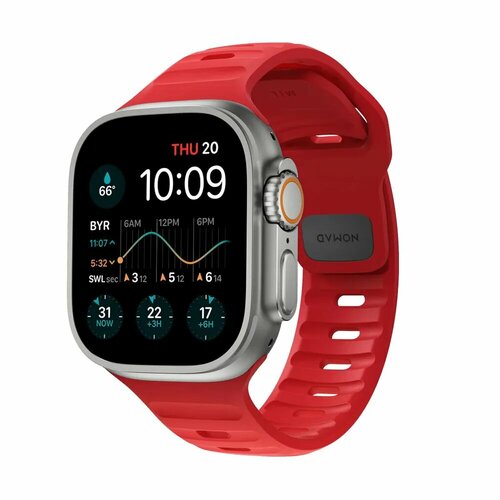 Ремешок Nomad Sport Band M/L для Apple Watch 49/45/44/42 мм (NM01110385) Red красный, размер М (запястье 150–160 мм), L (запястье 160–180 мм)