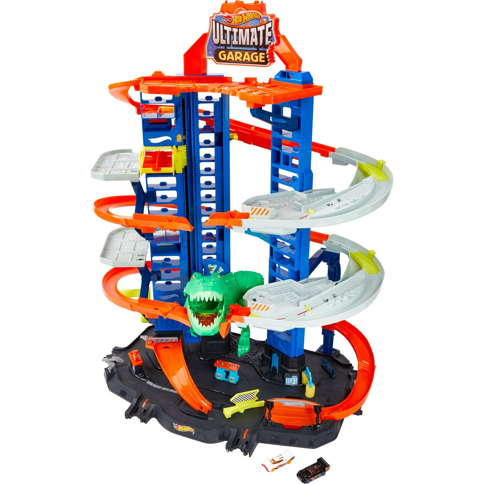 Набор игровой Hot Wheels Сити Невообразимый гараж с тиранозавром GJL14