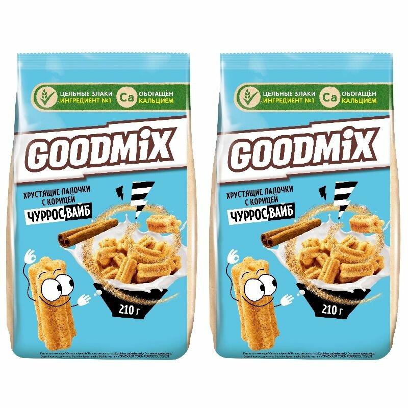 GoodMix Готовый завтрак Чурросвайб, палочки с корицей, 210г, 2шт