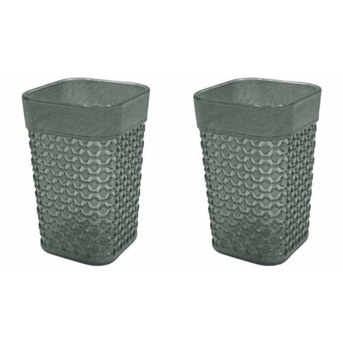 Plast team Стакан для ванной комнаты пластиковый Neo Luxe , дымчатый кварц , 2 шт.