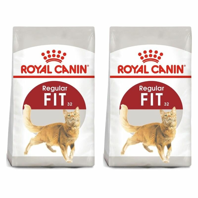 Royal Canin Fit 32 Сухой корм для взрослы умеренно активных кошек от 1 года 200 гр 2 шт
