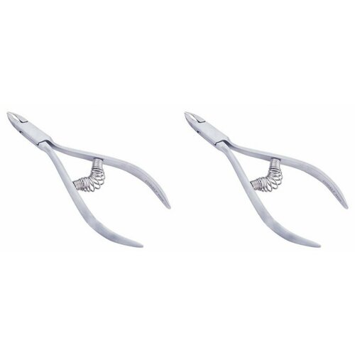 Jacks Beauty Кусачки для кутикулы Classic JZ-73/7 Sp, пружина-спираль, 10 см лезвие 7 мм, глянцевые, ручная заточка, 2 шт.