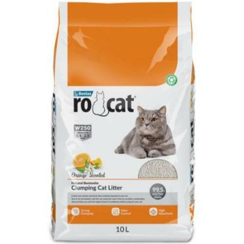 Ro Cat Ro Cat комкующийся наполнитель без пыли с ароматом апельсина, пакет (Orange) ROCT-1122-PE10L-0800, 8,5 кг