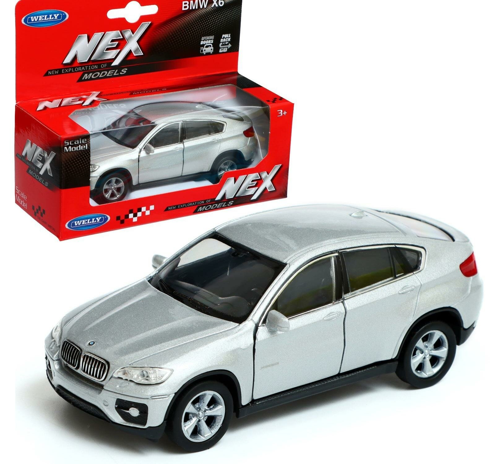 Модель машины BMW X6, масштаб 1:34-39, микс