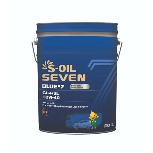 Моторное масло S-OIL Seven BLUE #7 10W-40 синтетическое 20 л (арт. E107867)