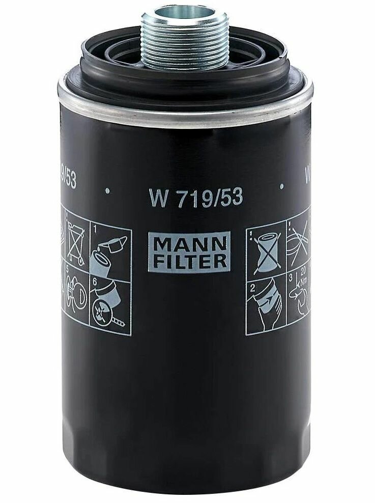 Фильтр масляный MANN-FILTER W719/53 Volkswagen Multivan, Transporter