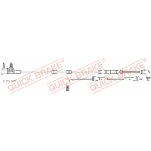 QUICK BRAKE WS0420A Датчик износа тормозных колодок LAND ROVER: Discovery Sport 2014-, Range Rover Evoque 2011- 1194 mm Ate