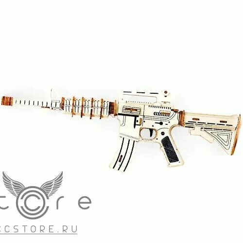 Деревянный конструктор M4 Assault rifle Светло-коричневый