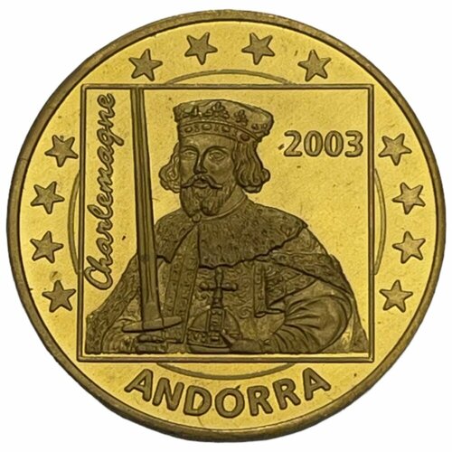 Андорра 50 евроцентов 2003 г. Essai (Проба) (Лот №2) 2003 монета румыния 2003 год 50 лей александру ион куза латунь proof