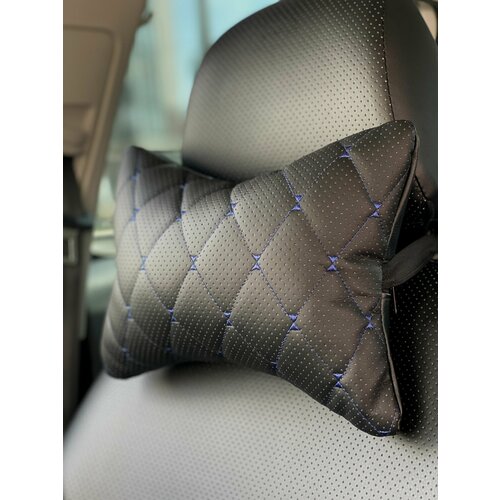 Подушка автомобильная из экокожи под голову, подголовник в машину для водителей