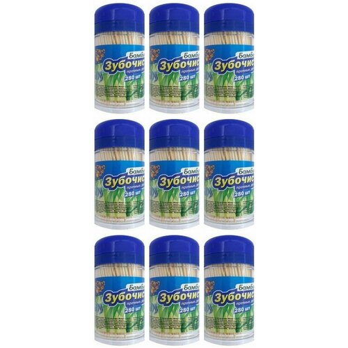 Gloss Зубочистки бамбук 280 штук 9 упаковок 904₽