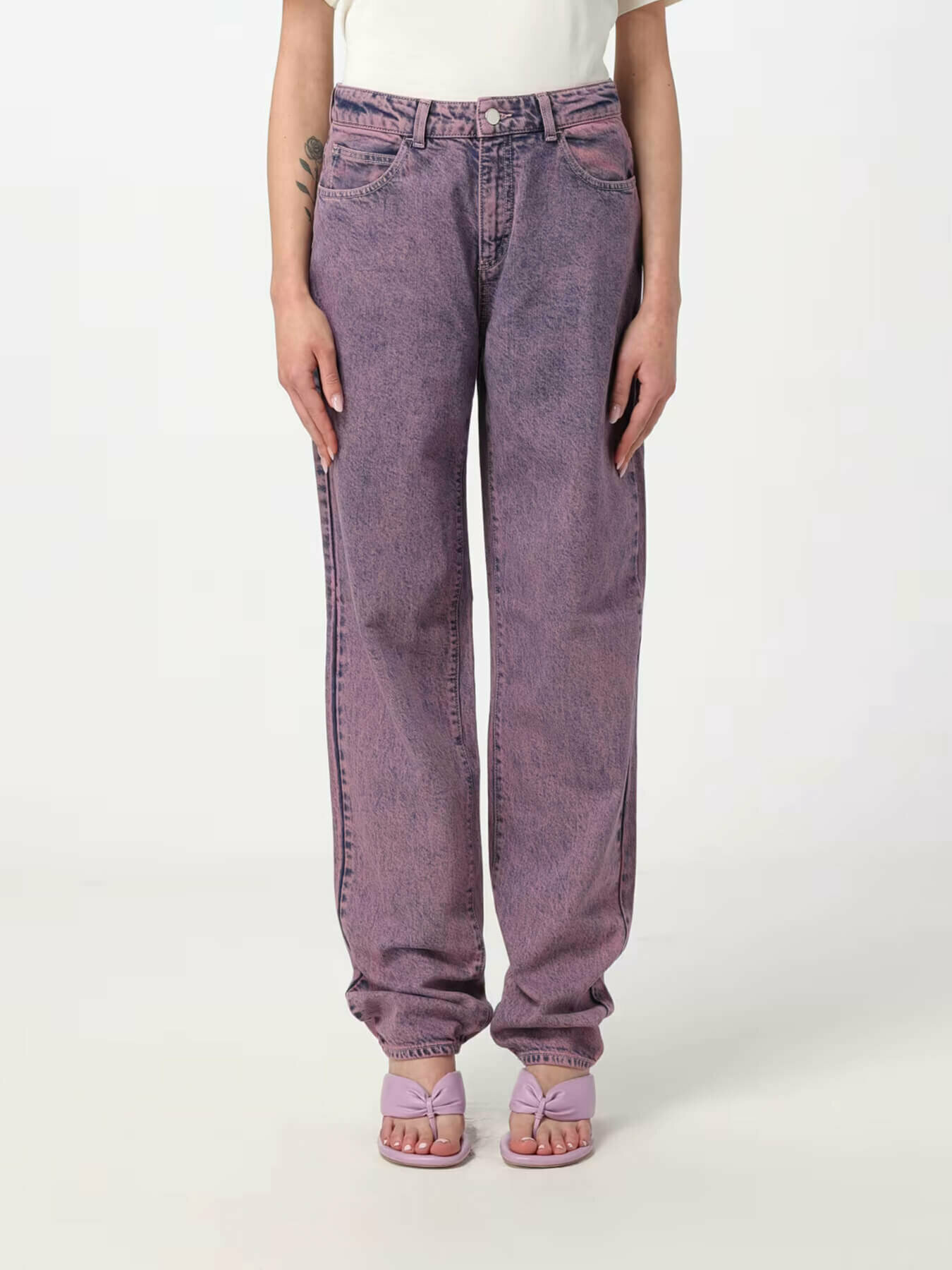 Джинсы EMPORIO ARMANI DENIM 5 POCKETS, размер 27, фиолетовый