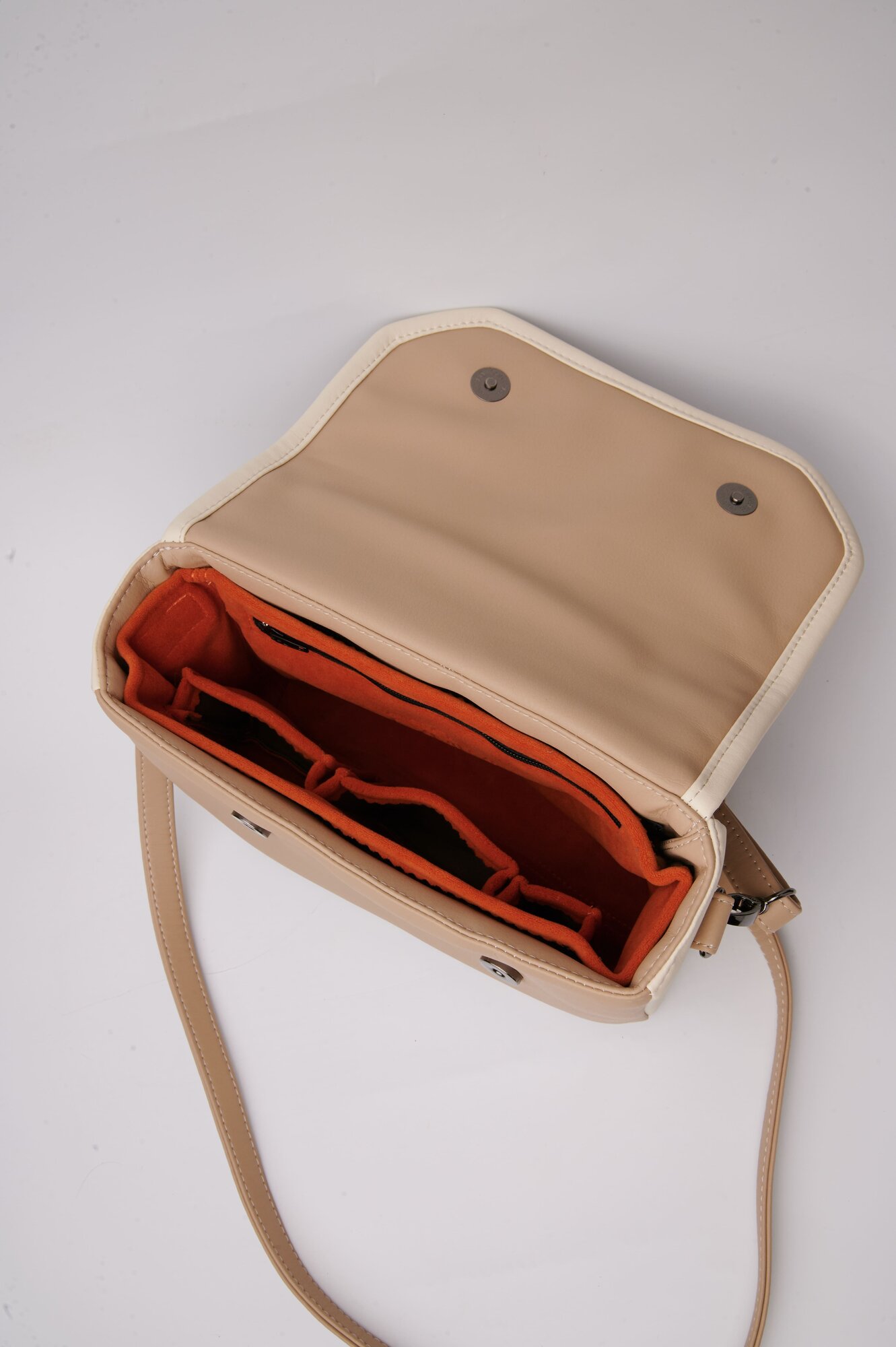 Сумка кросс-боди Простосумка, фактура зернистая, матовая, гладкая, бежевый — фото 1