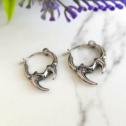 фото Серьги-трансформеры starfallshop, славянский оберег, размер 23 мм, серебристый