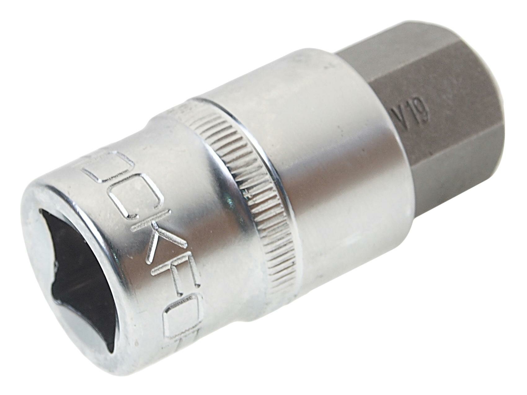 Головка-бита 6-гранная 19мм 1/2" L-55мм