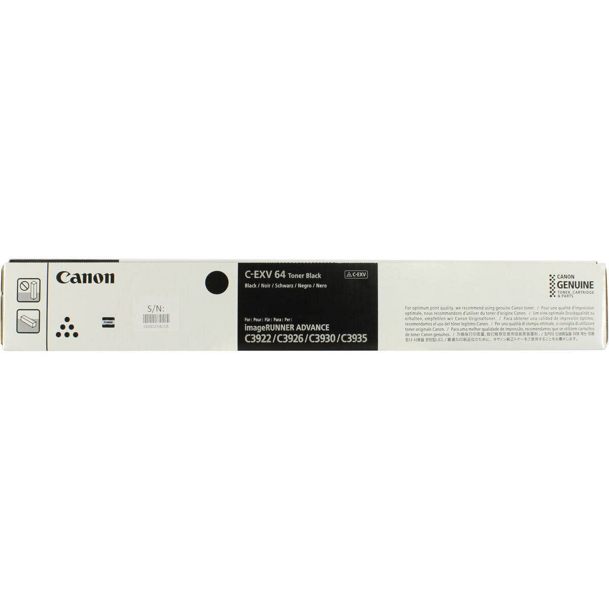 Тонер-картридж C-EXV64 Черный (Black) для iR ADV C3922i/С3926i/С3930i/C3835i, 38000 стр., (5753C002) Canon - фото №2