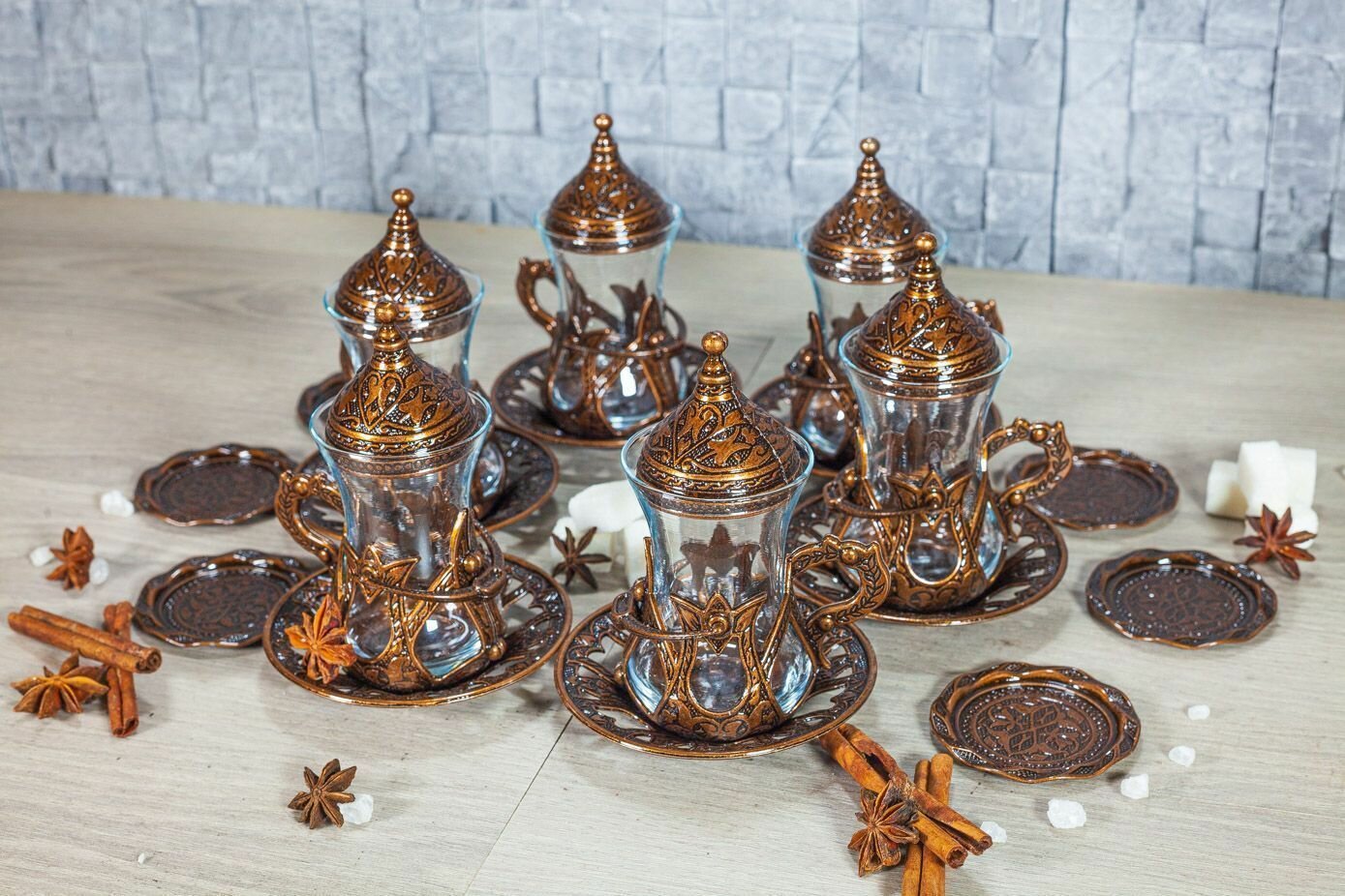 Набор армуд на 6 персон бронза — фото 1