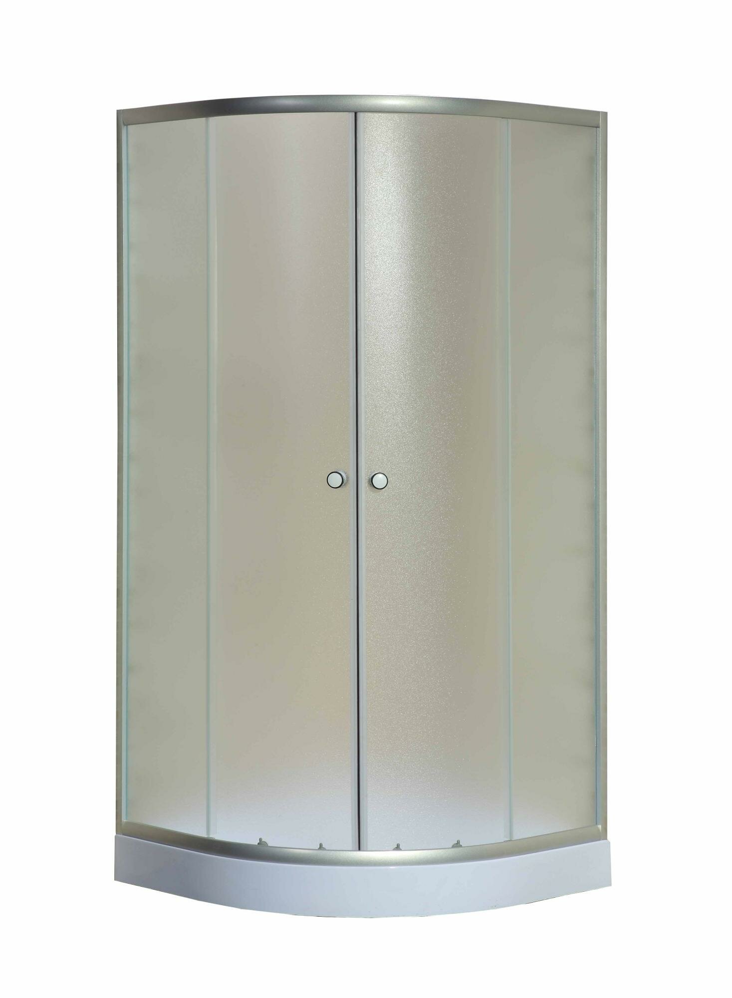 Душ. уголок NG-003-14 (800х800х1950) низкий поддон стекло матовое 2 места