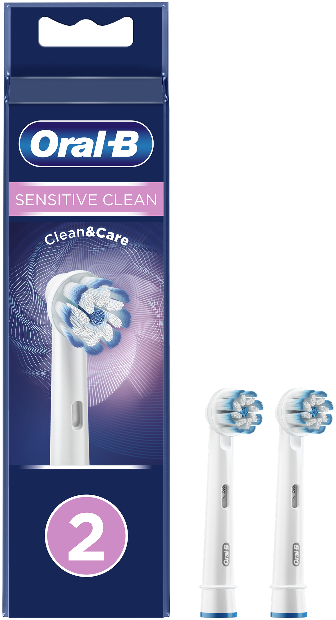 Набор насадок Oral-B Sensitive Clean для ирригатора и вибрационой щетки, белый, 2 шт. — фото 1