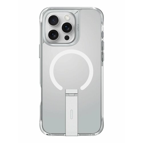 Чехол с подставкой Uniq HYBRID ELEVA (MagSafe) для iPhone 16 Pro Max 6.9", цвет прозрачный (CLEAR) бесцветный