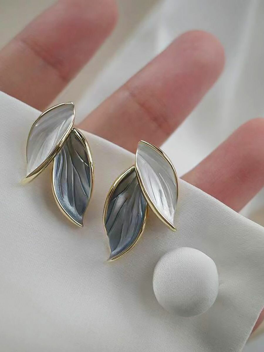 Серьги пусеты, перламутр синтетический, размер 21 мм, перламутровый — фото 1