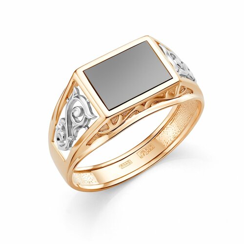 Печатка Diamant online красное золото 585 проба оникс размер 19 черный 50721₽