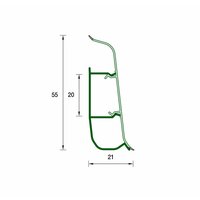 Наружный углы для плинтуса Деконика из ПВХ, высотой 55 мм. Продаются комплектом по 2 шт. Легко  ...