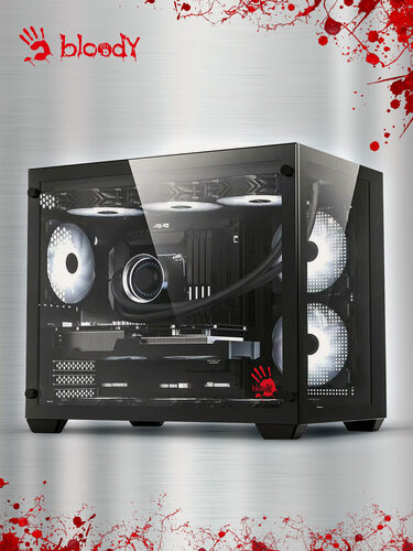Изображение товара Корпус mATX BLOODY BD-CC108, Mini-Tower, без БП, черный [bd-cc108-bk]