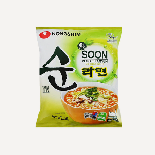 Изображение товара Лапша быстрого приготовления Nongshim овощная вегетарианская 112 г, Южная Корея